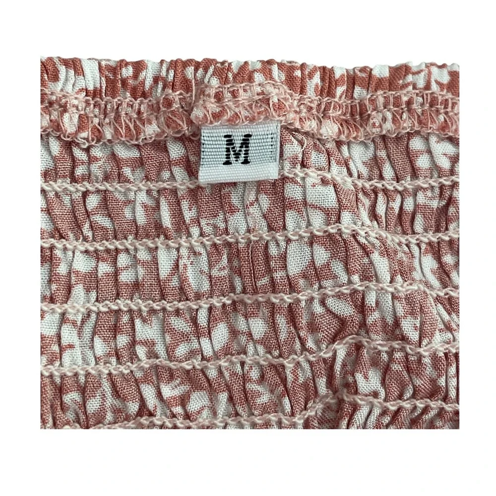 Floral Babydoll Boho Beach Mini Spaghetti Strap Dress Rose‎ Pink Med - Picture 4 of 6